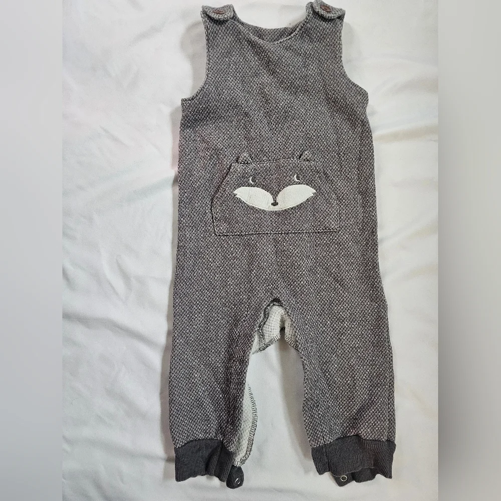 Carter's Gray Textured Soft Romper- 18 Month